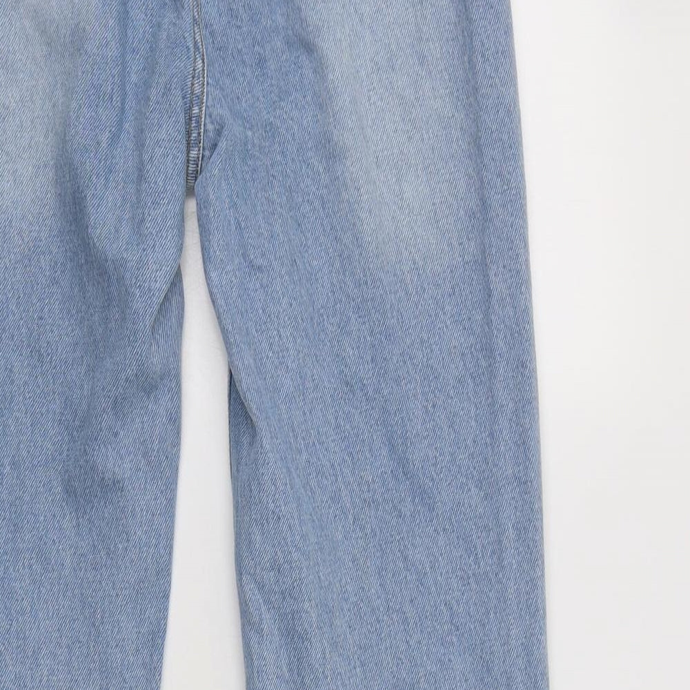 I SAW IT FIRST Womens Blue  Cotton Straight Jeans Size 6 L30 in Regular Button