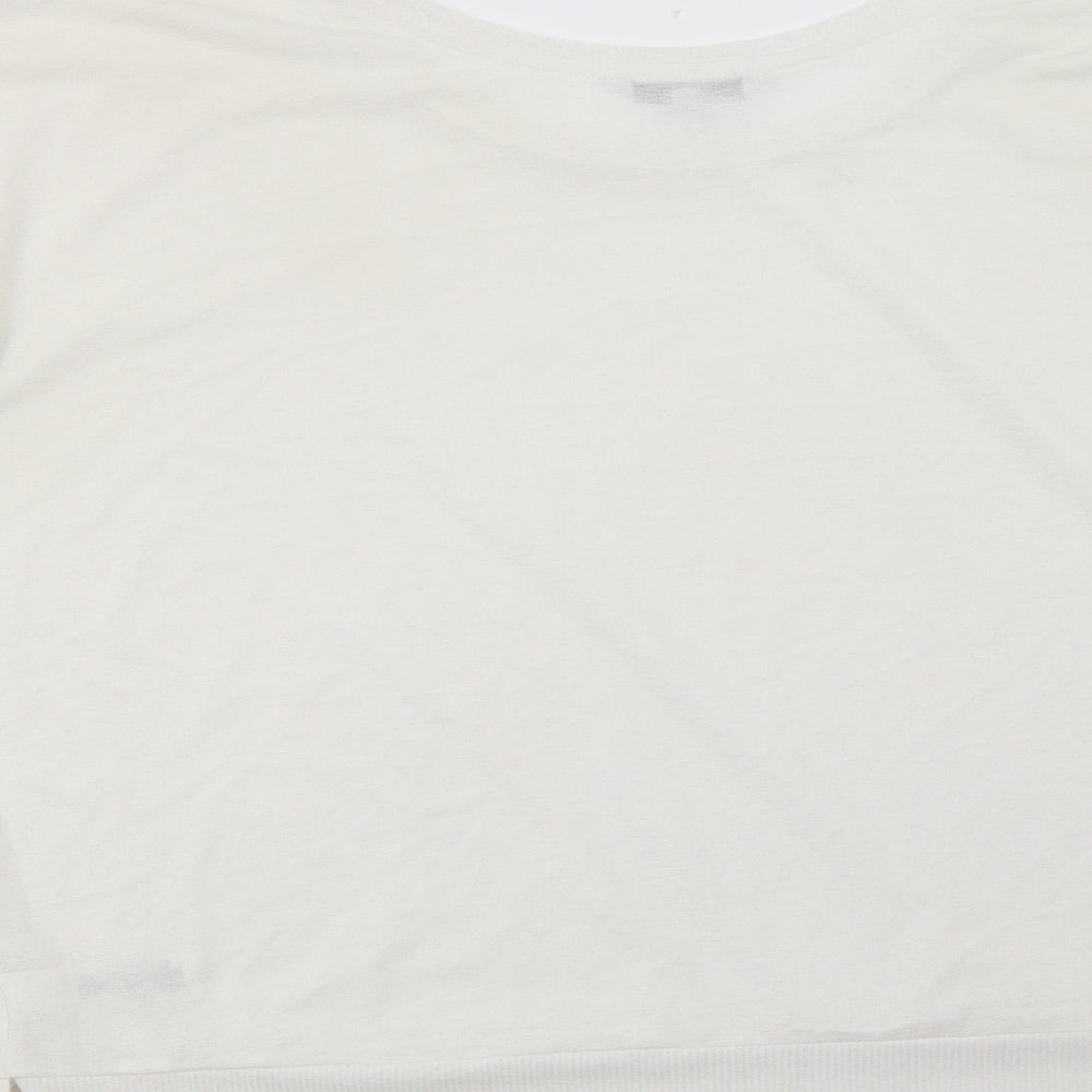 NEXT Womens White  Polyester Basic Blouse Size 16 Crew Neck