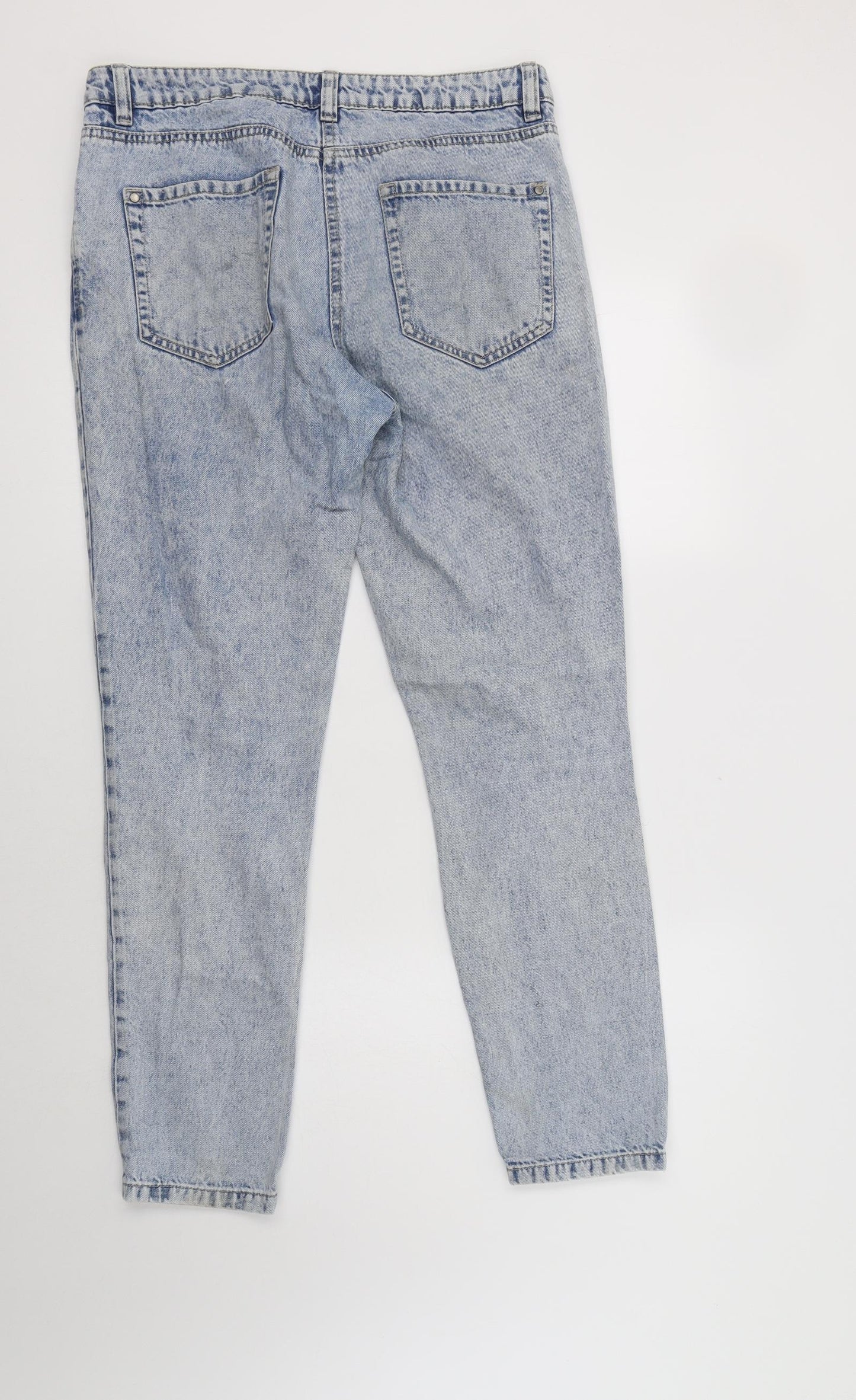 NEXT Womens Blue  Cotton Bootcut Jeans Size 10 L29 in Regular Button