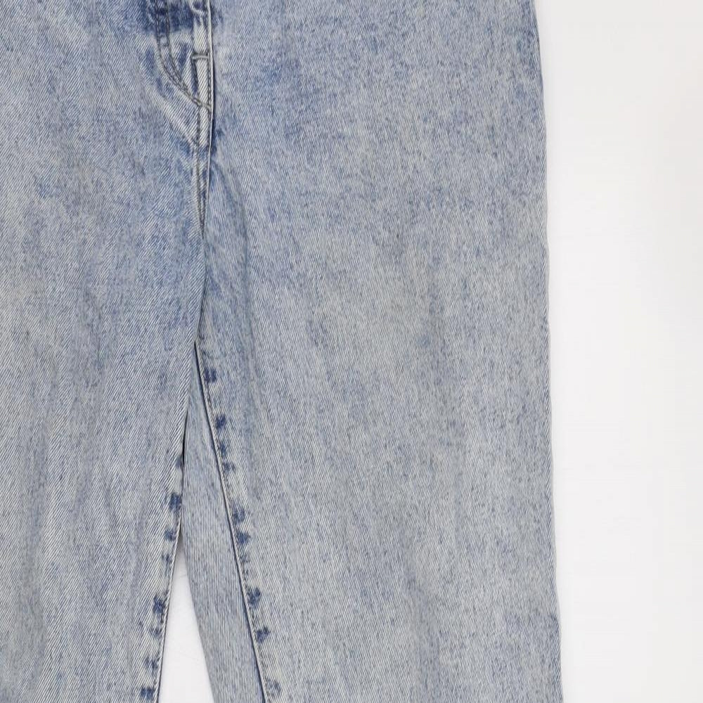 NEXT Womens Blue  Cotton Bootcut Jeans Size 10 L29 in Regular Button