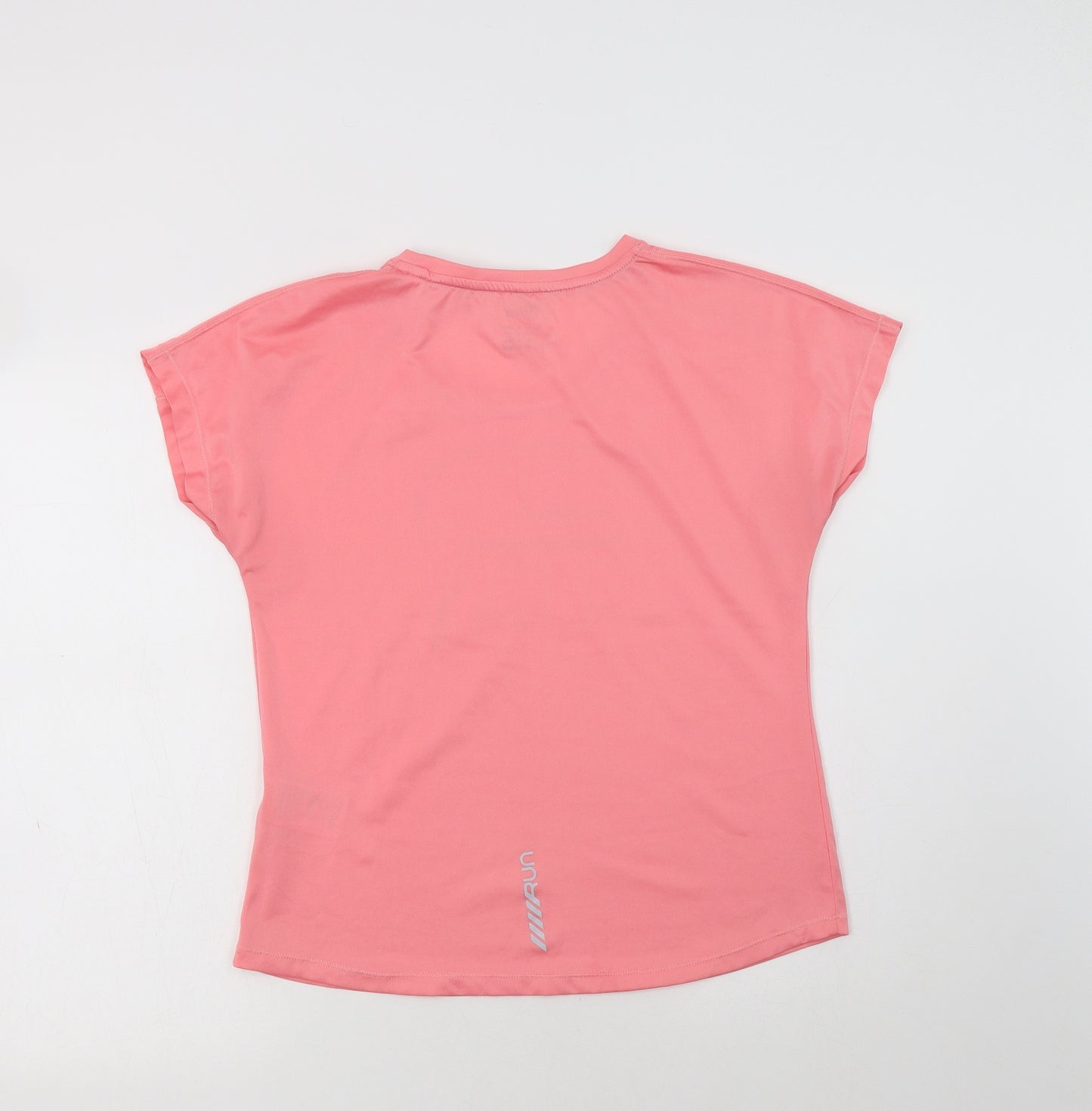 Crivit Womens Pink  Polyester Basic T-Shirt Size 12 Crew Neck