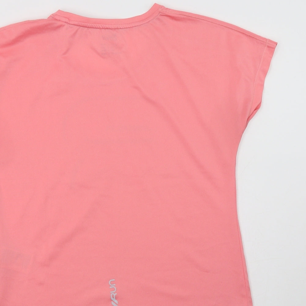 Crivit Womens Pink  Polyester Basic T-Shirt Size 12 Crew Neck