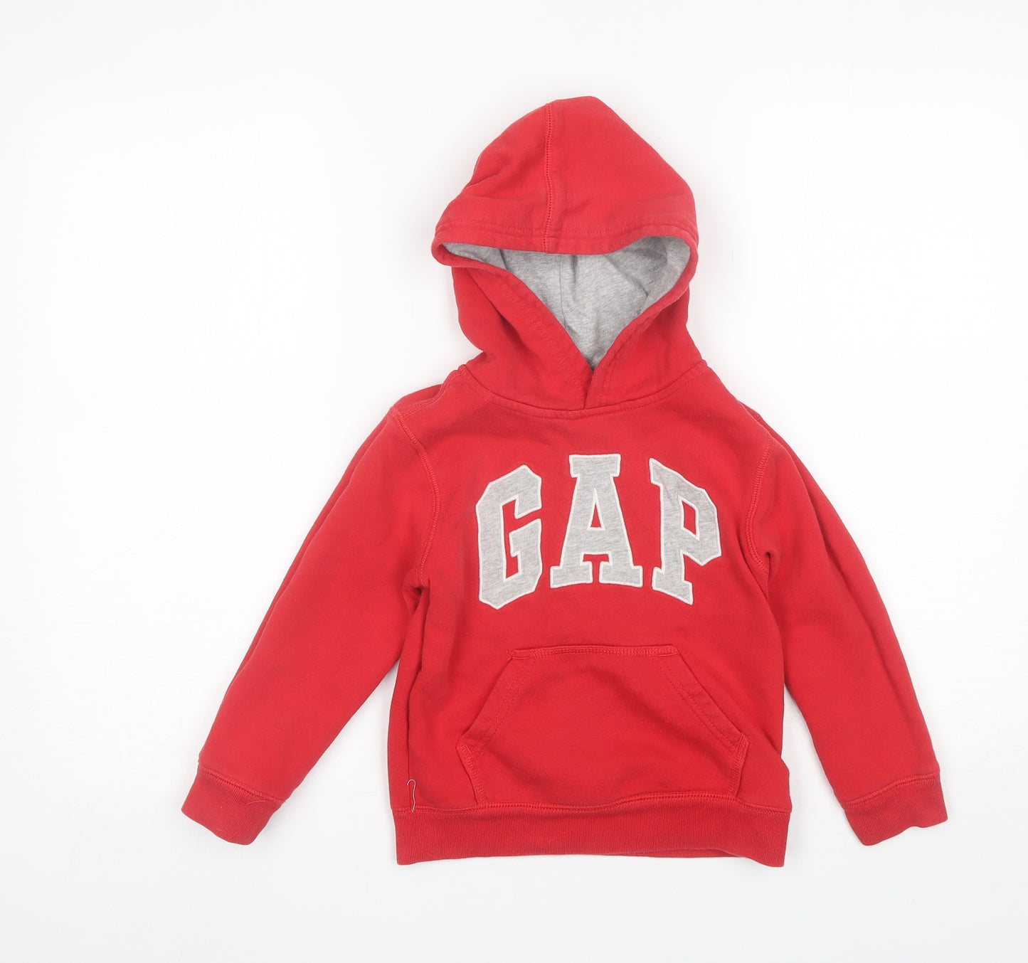 Gap Boys Red  Cotton Pullover Hoodie Size 5 Years