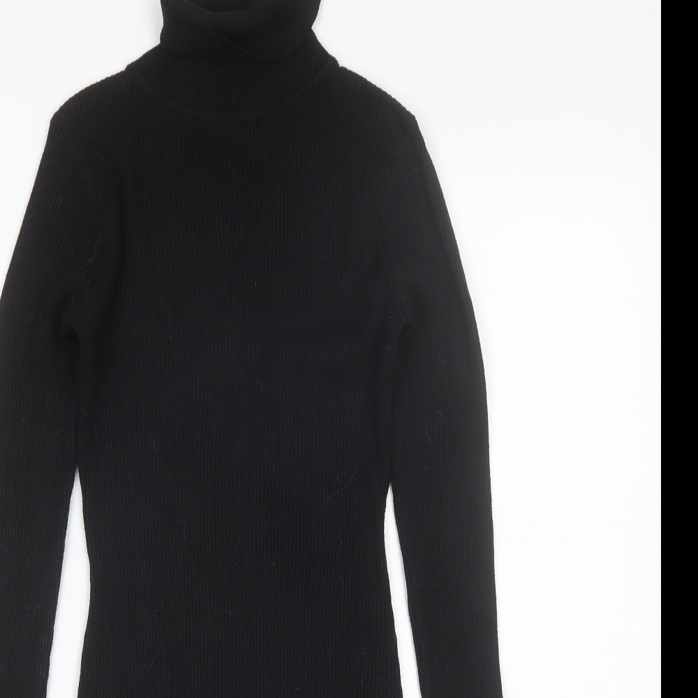 SheIn Womens Black  Polyester Jumper Dress  Size S  Roll Neck