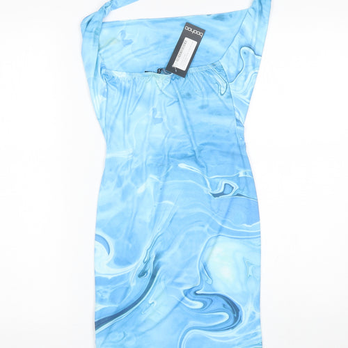 Boohoo Womens Blue  Polyester Mini  Size 6  Halter