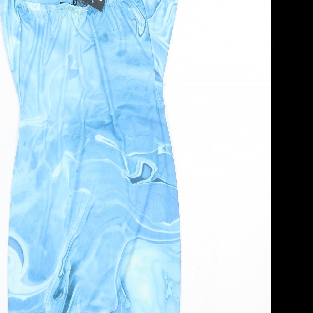Boohoo Womens Blue  Polyester Mini  Size 6  Halter