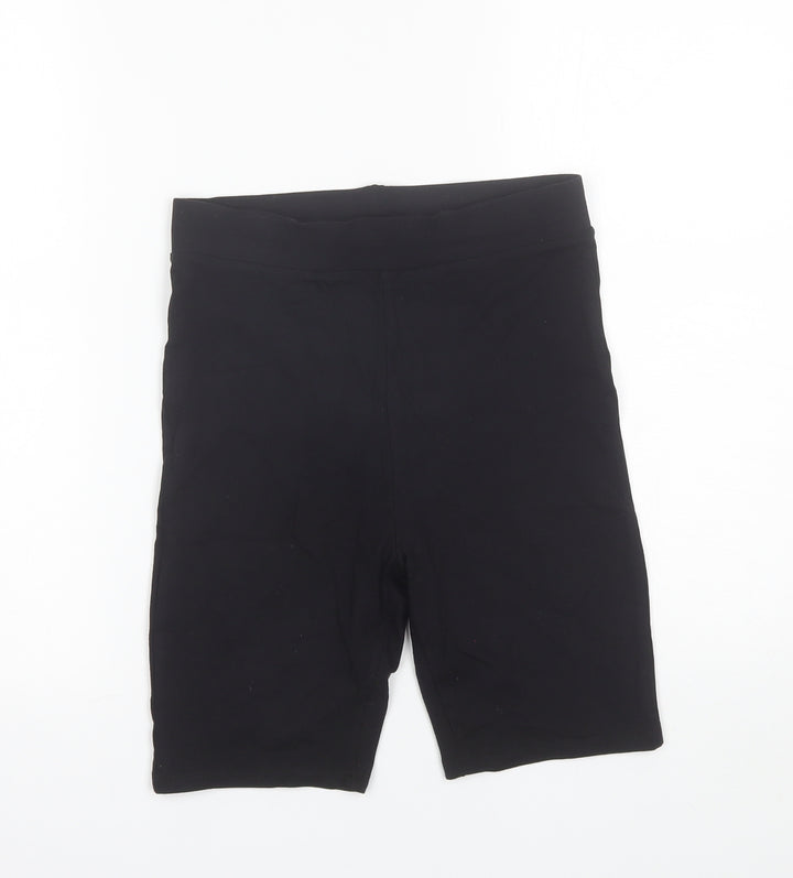 COLLUSION Womens Black  Polyester Biker Shorts Size 8 L8 in Regular
