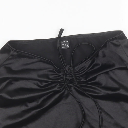 SheIn Womens Black  Elastane Cropped Tank Size S Off the Shoulder