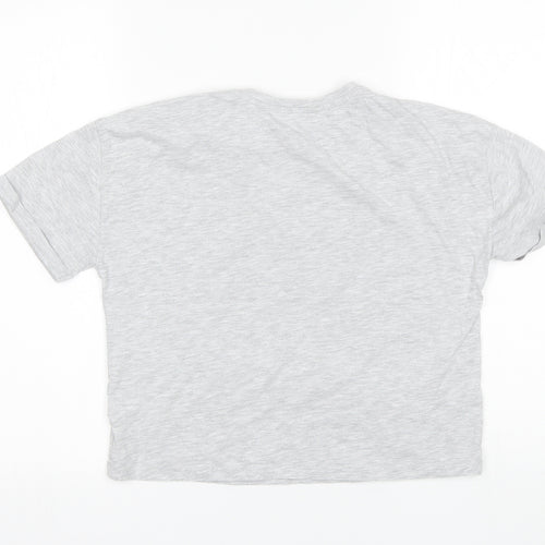 George Girls Grey  Polyester Basic T-Shirt Size 13-14 Years Round Neck