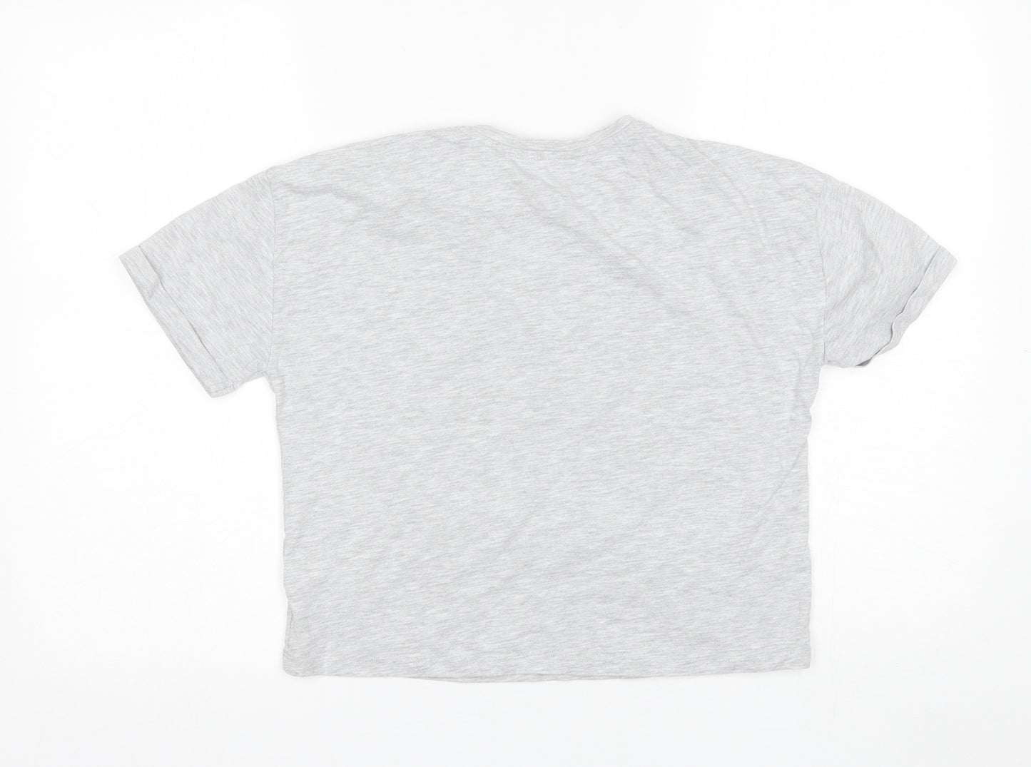 George Girls Grey  Polyester Basic T-Shirt Size 13-14 Years Round Neck