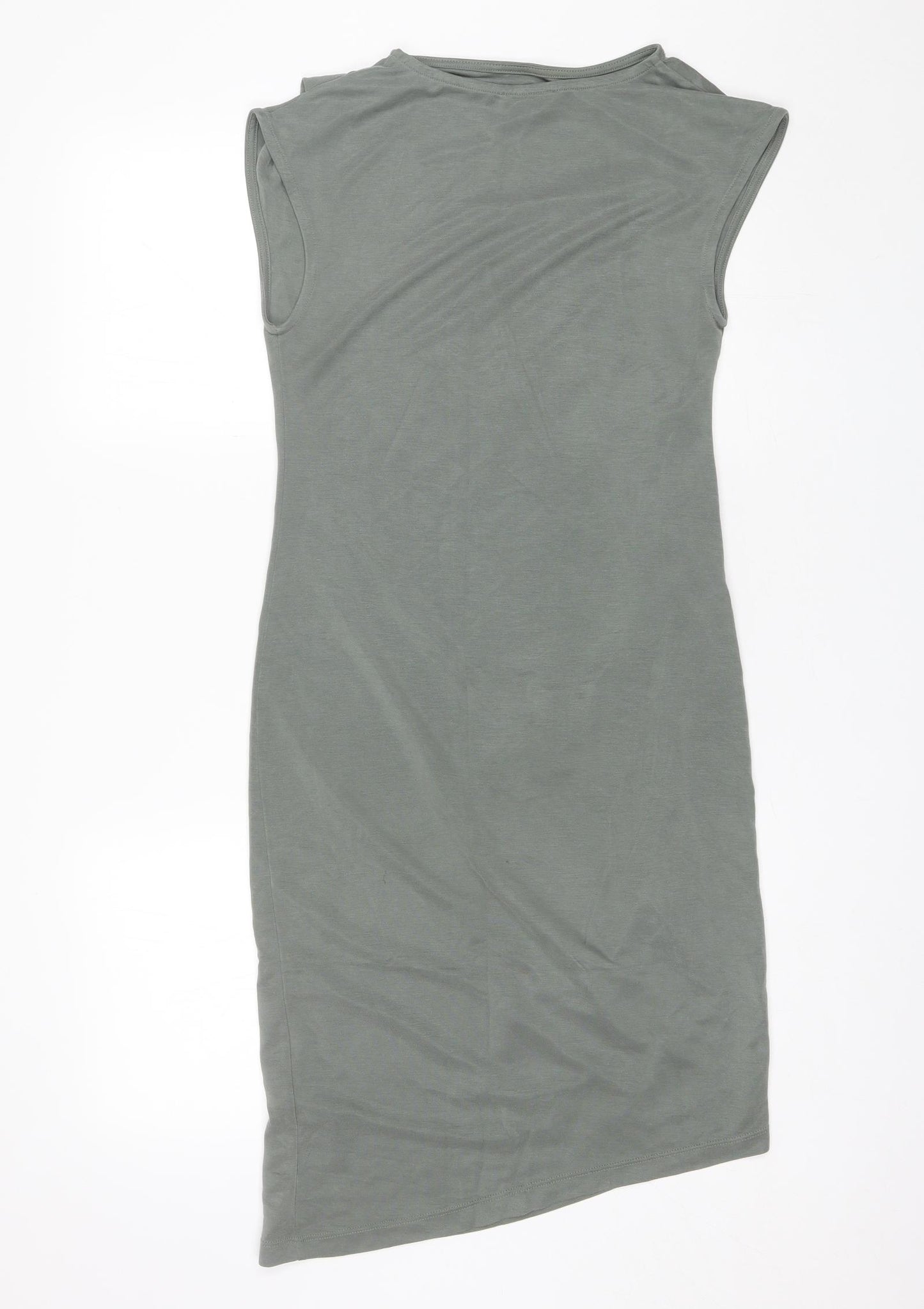 Topshop Womens Green  Modal Shift  Size 10  Round Neck