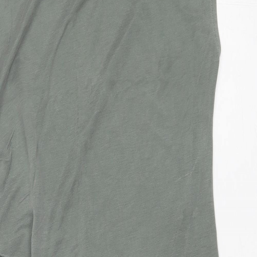 Topshop Womens Green  Modal Shift  Size 10  Round Neck