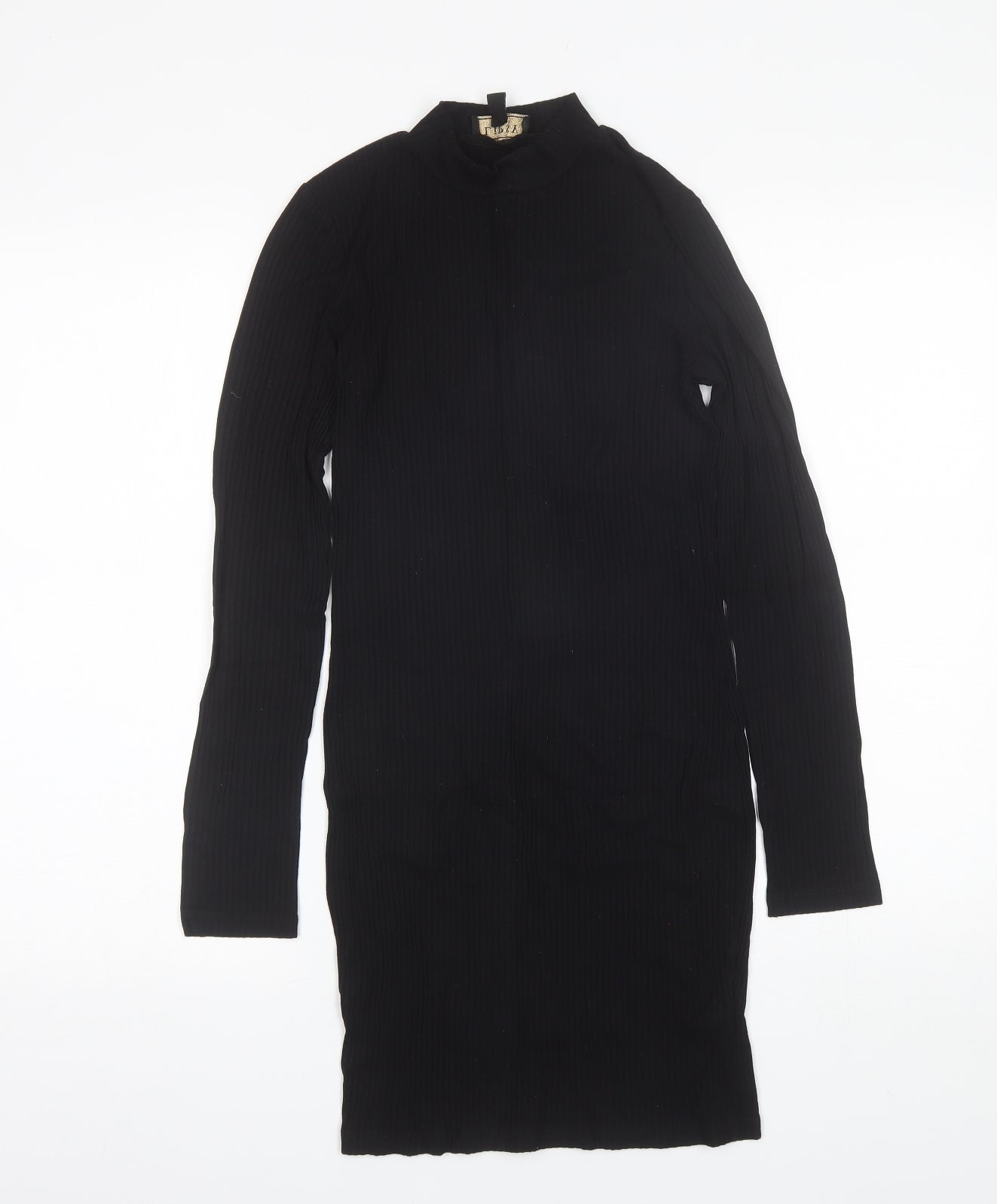 Lipsy Womens Black  Viscose Shift  Size 10  Mock Neck