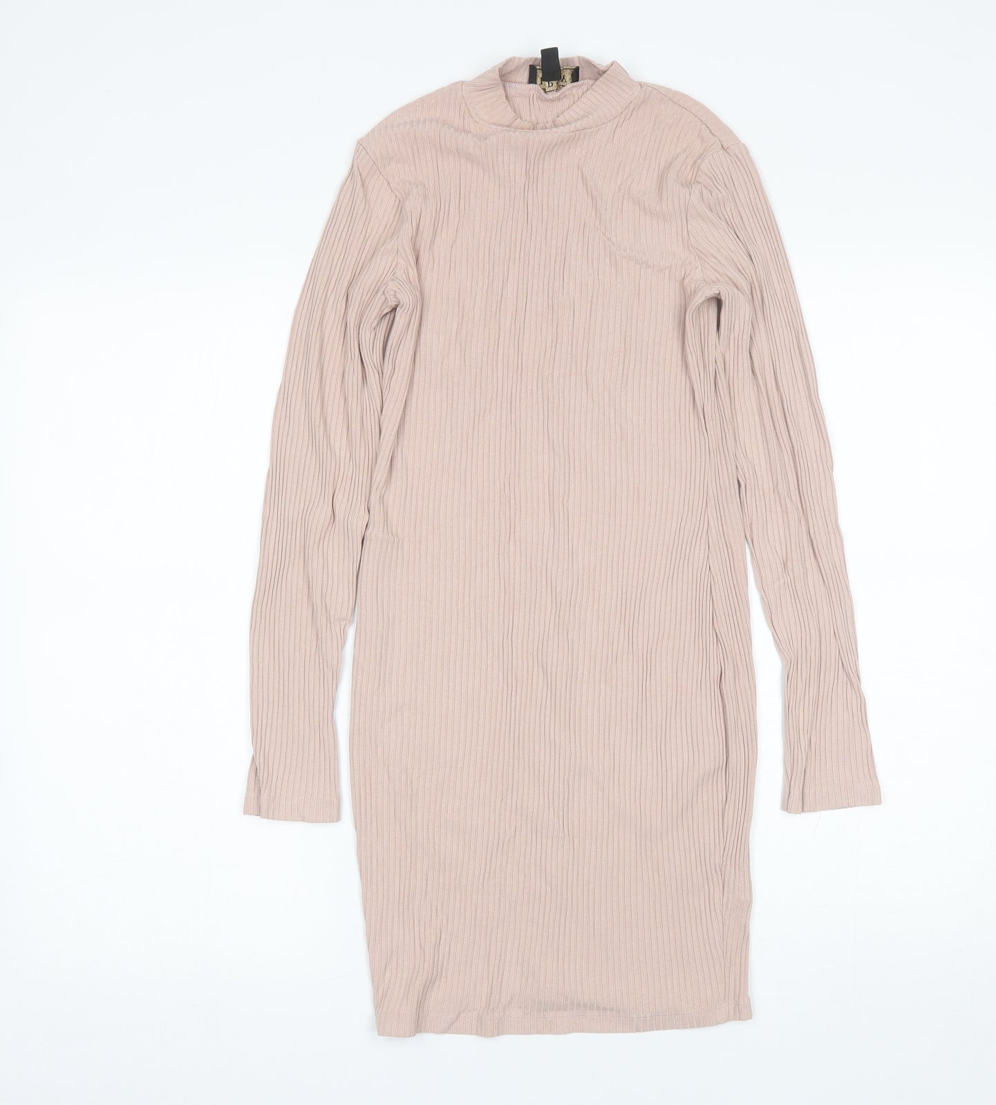 Lipsy Womens Pink  Viscose Shift  Size 10  Mock Neck