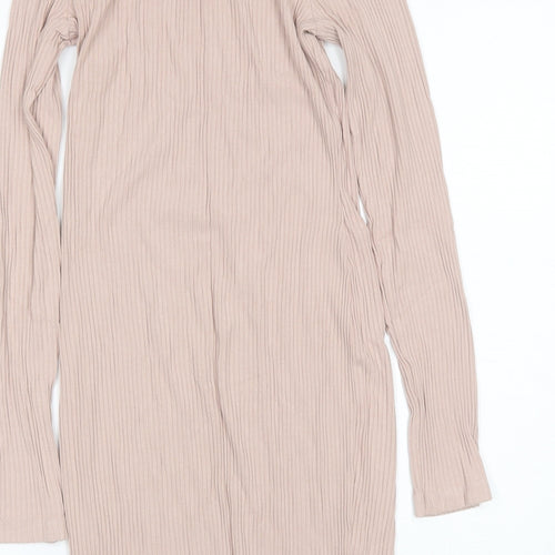 Lipsy Womens Pink  Viscose Shift  Size 10  Mock Neck
