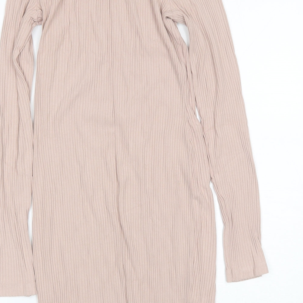 Lipsy Womens Pink  Viscose Shift  Size 10  Mock Neck