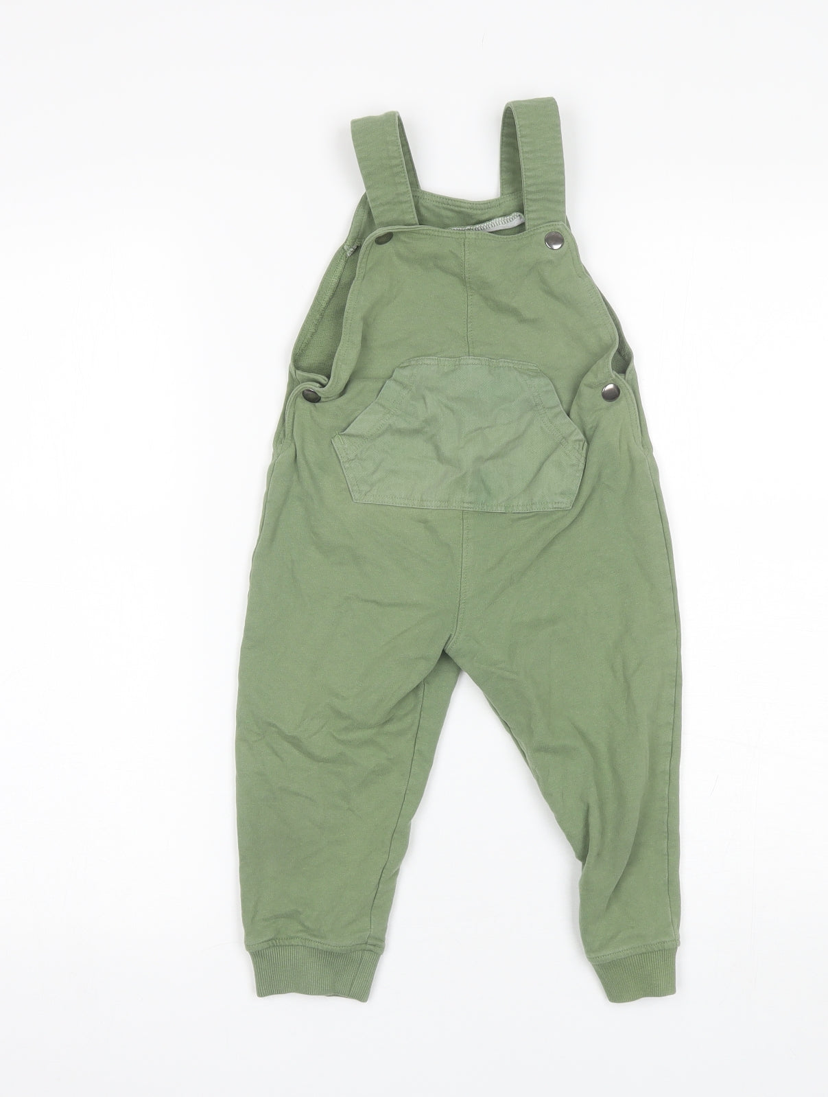 Nutmeg Boys Green  Cotton Dungarees Trousers Size 3-4 Years  Regular
