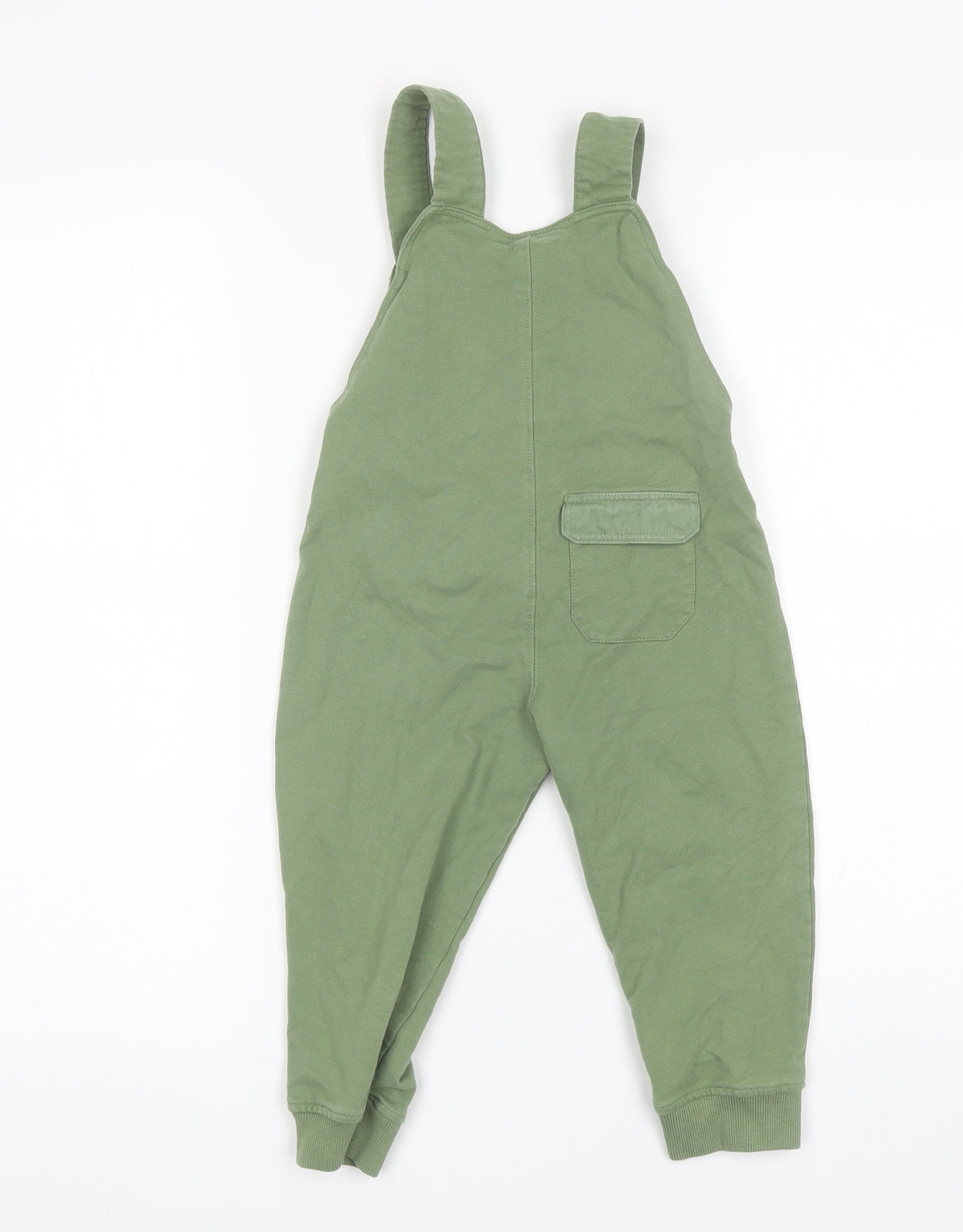 Nutmeg Boys Green  Cotton Dungarees Trousers Size 3-4 Years  Regular