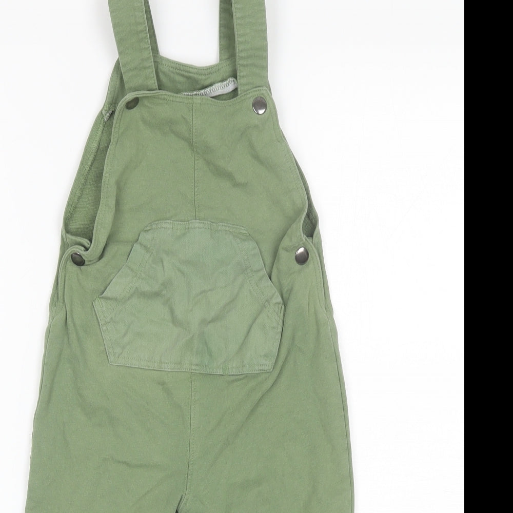Nutmeg Boys Green  Cotton Dungarees Trousers Size 3-4 Years  Regular
