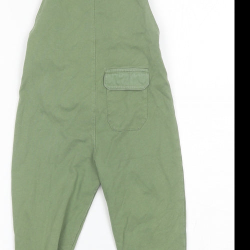 Nutmeg Boys Green  Cotton Dungarees Trousers Size 3-4 Years  Regular