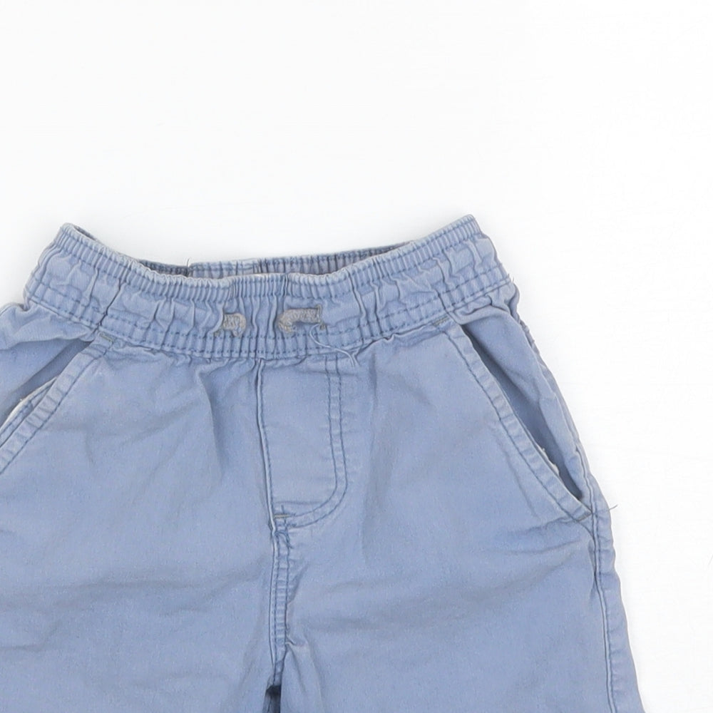Denim & Co. Boys Blue  Cotton Chino Shorts Size 3-4 Years  Regular