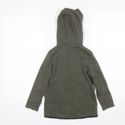 F&F Boys Green  Polyester Full Zip Hoodie Size 5-6 Years