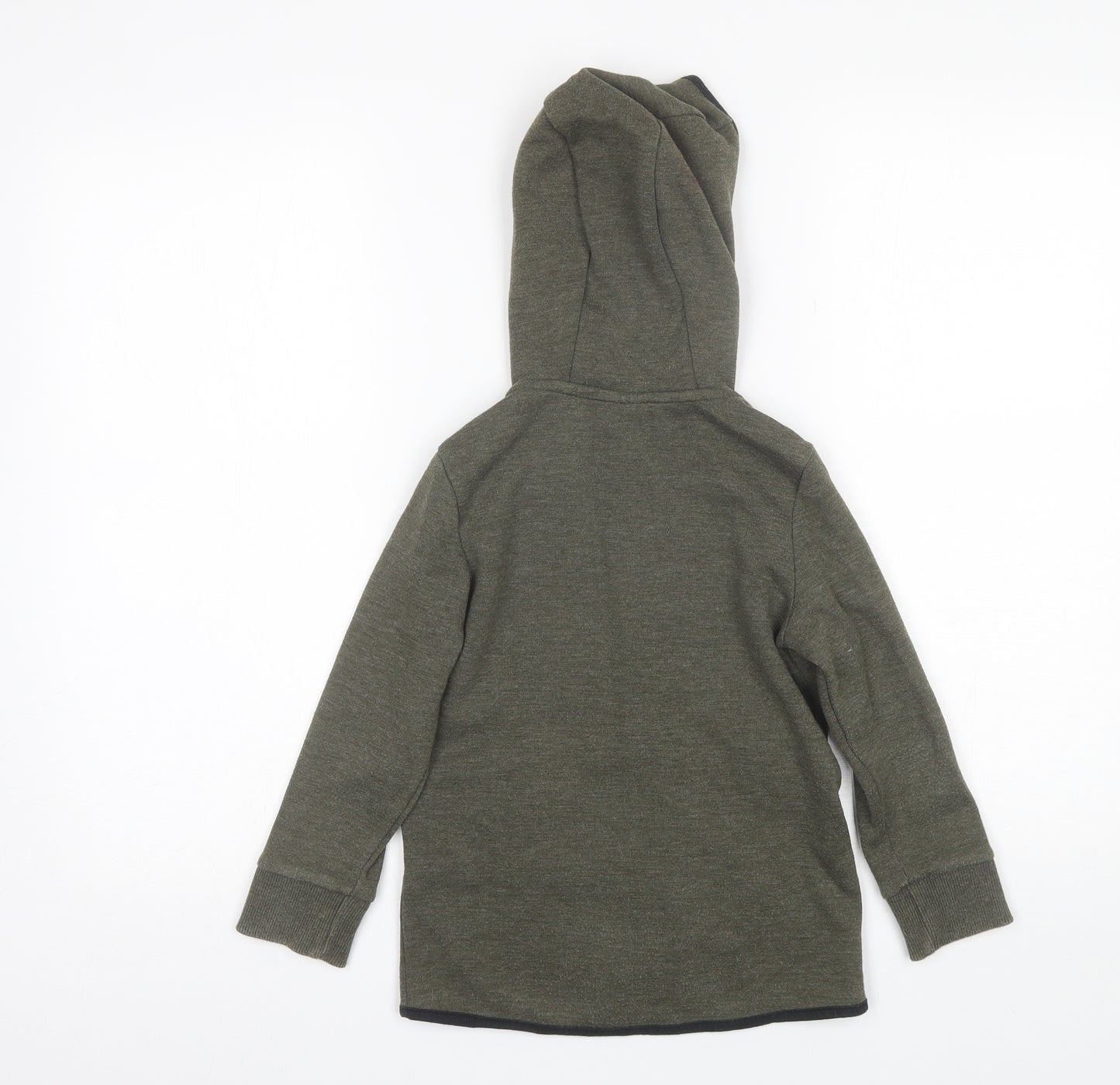 F&F Boys Green  Polyester Full Zip Hoodie Size 5-6 Years