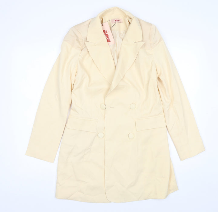 Misspap Womens Yellow   Overcoat Jacket Size 8