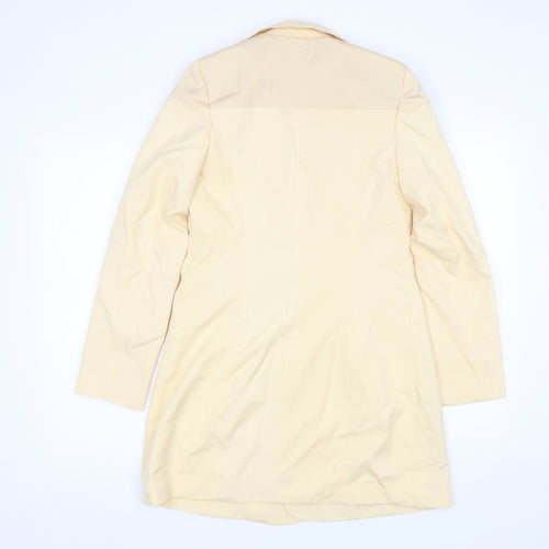 Misspap Womens Yellow   Overcoat Jacket Size 8