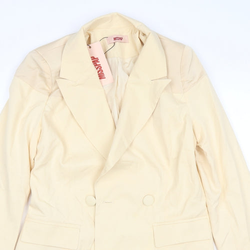 Misspap Womens Yellow   Overcoat Jacket Size 8