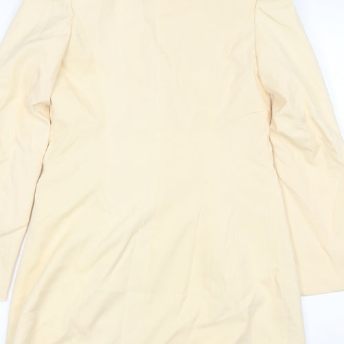 Misspap Womens Yellow   Overcoat Jacket Size 8