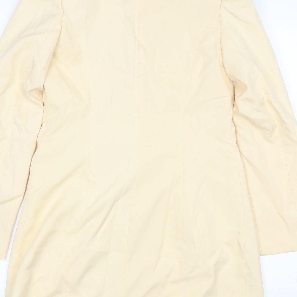 Misspap Womens Yellow   Overcoat Jacket Size 8
