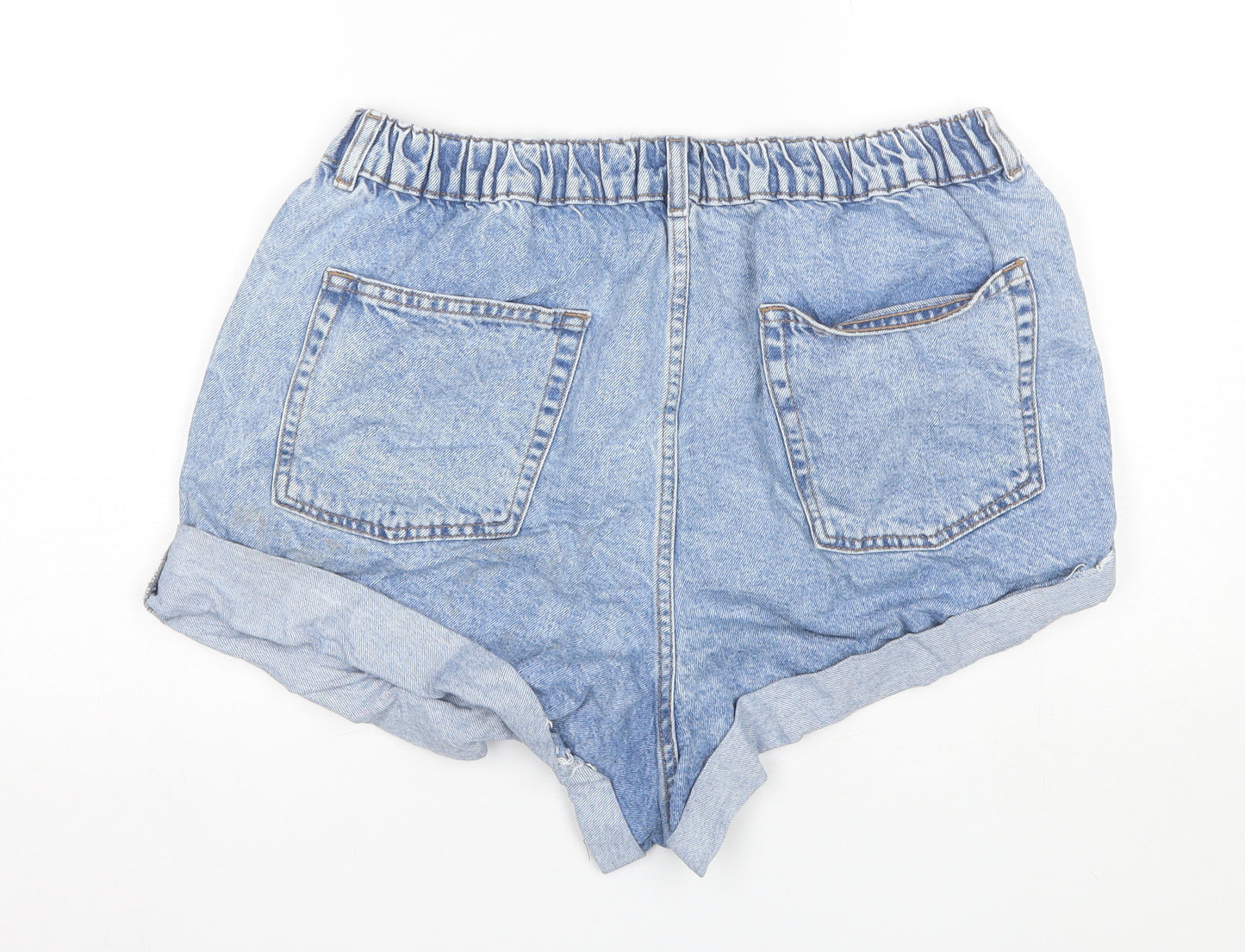 ASOS Womens Blue  Cotton Hot Pants Shorts Size 18 L3 in Regular