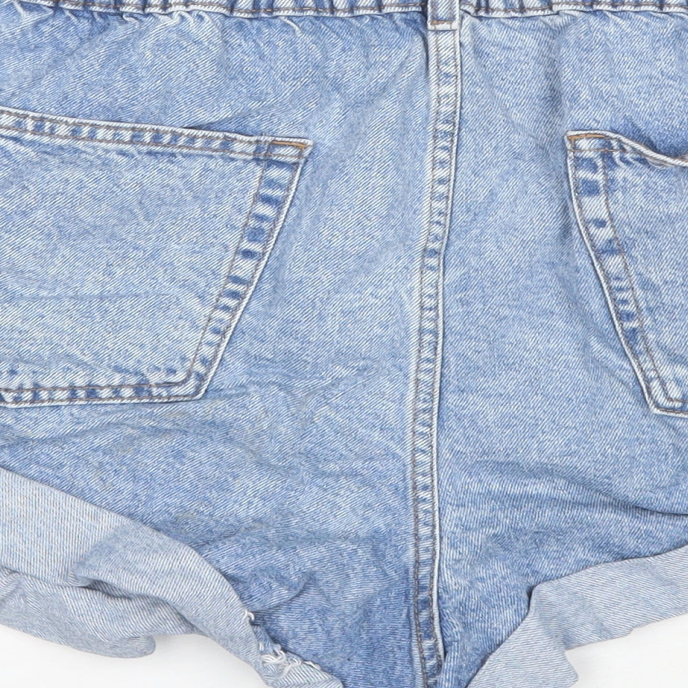 ASOS Womens Blue  Cotton Hot Pants Shorts Size 18 L3 in Regular