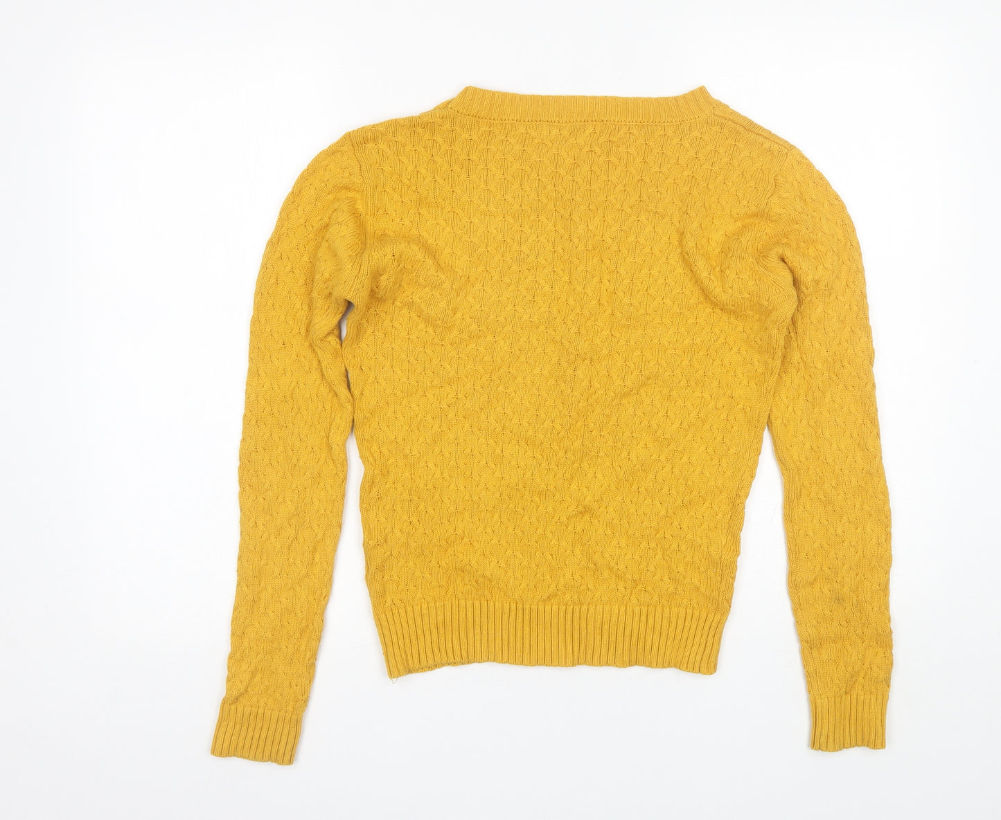 Louche Womens Yellow Round Neck  Viscose Pullover Jumper Size S