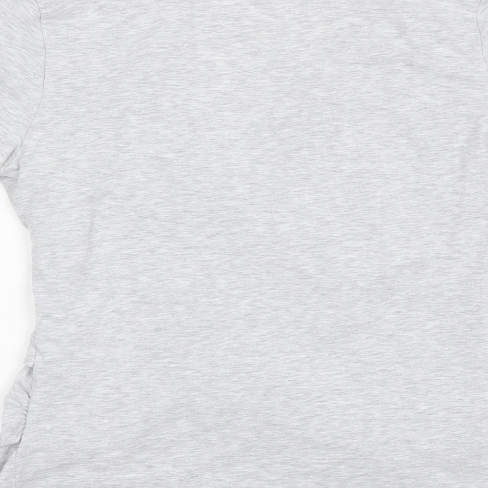 Marks and Spencer Womens Grey  Polyester Basic Blouse Size 14 V-Neck