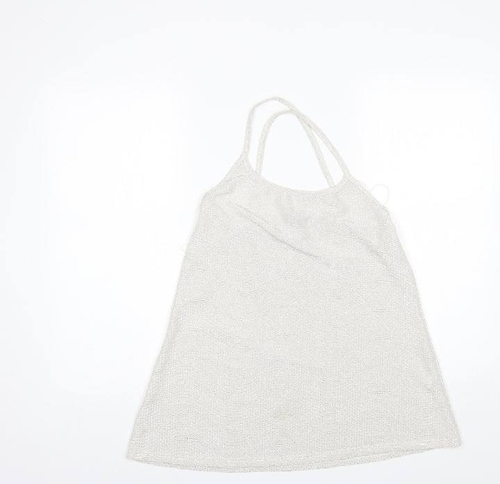 River Island Womens Silver  Polyester Camisole Tank Size 8 Halter