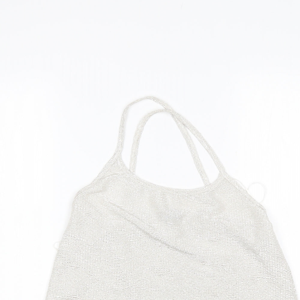 River Island Womens Silver  Polyester Camisole Tank Size 8 Halter