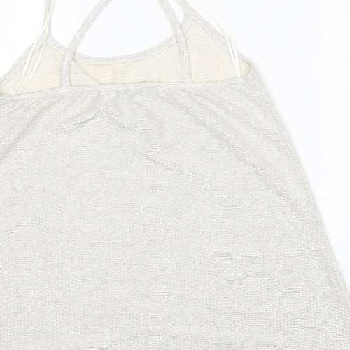 River Island Womens Silver  Polyester Camisole Tank Size 8 Halter