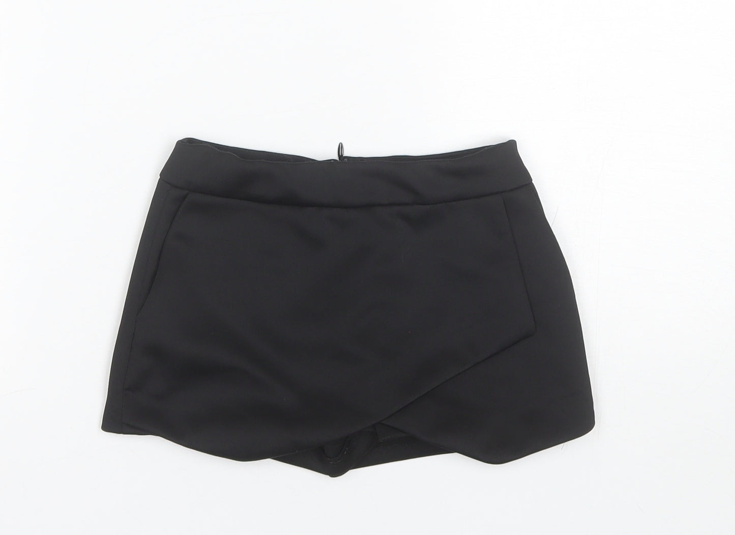 Zara Girls Black  Polyester Skater Skort Size 3-4 Years  Regular