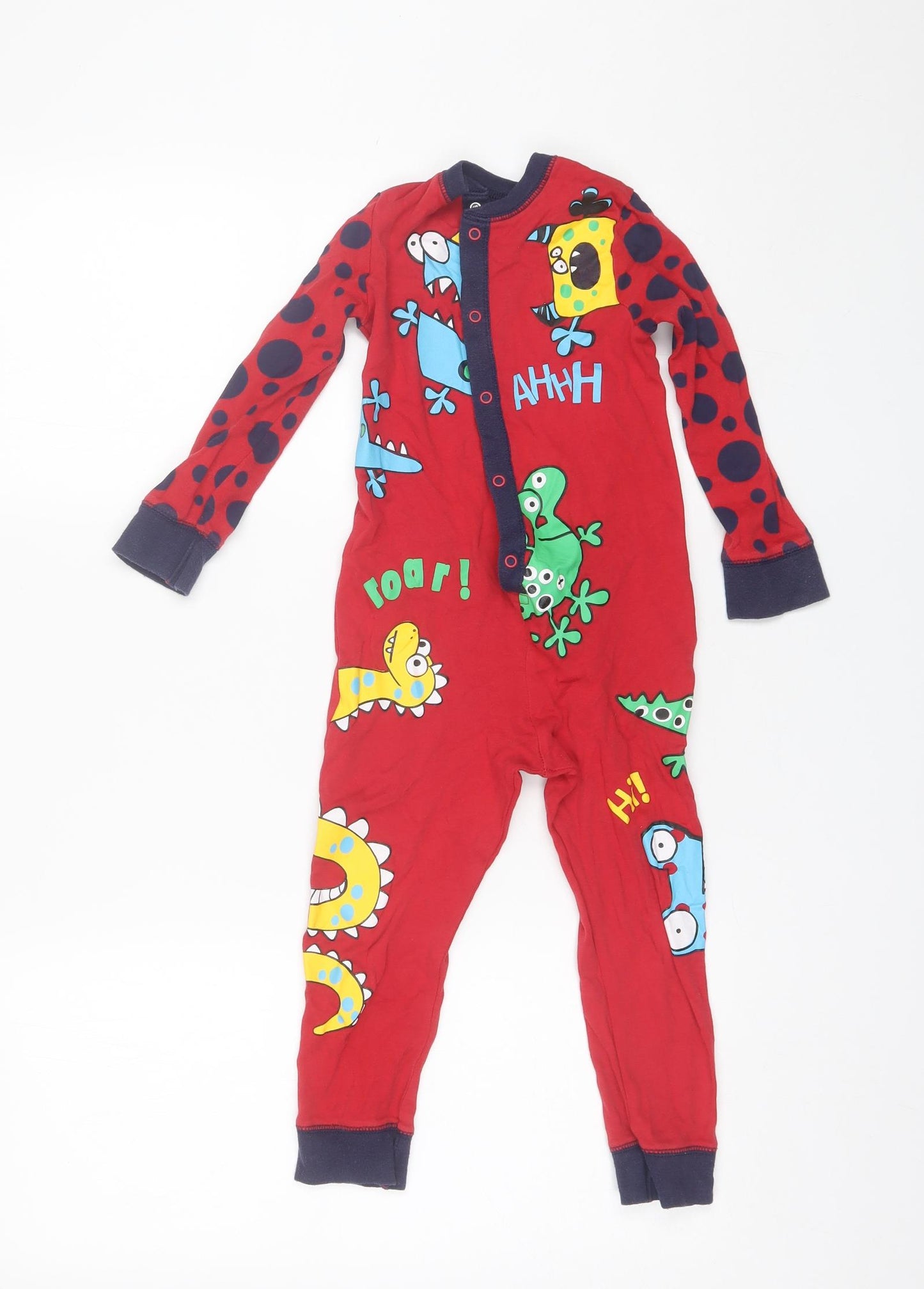 George Boys Red  Cotton  One Piece Size 4-5 Years