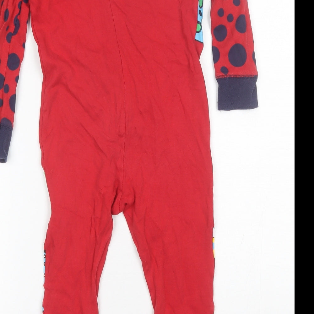 George Boys Red  Cotton  One Piece Size 4-5 Years