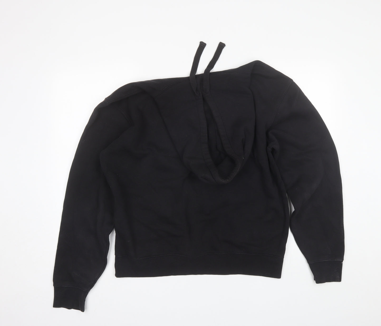 Russell Mens Black  Cotton Pullover Hoodie Size L
