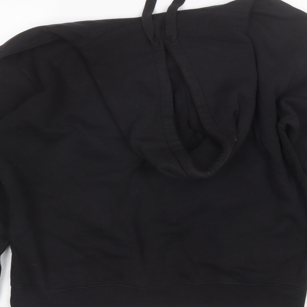 Russell Mens Black  Cotton Pullover Hoodie Size L