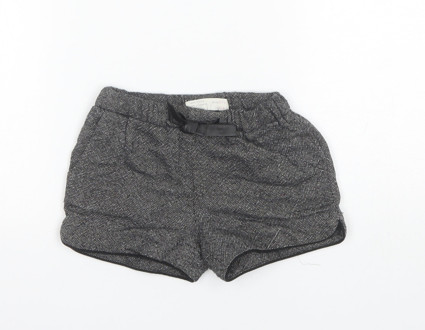 Zara Girls Grey  Viscose Culotte Shorts Size 3-4 Years  Regular