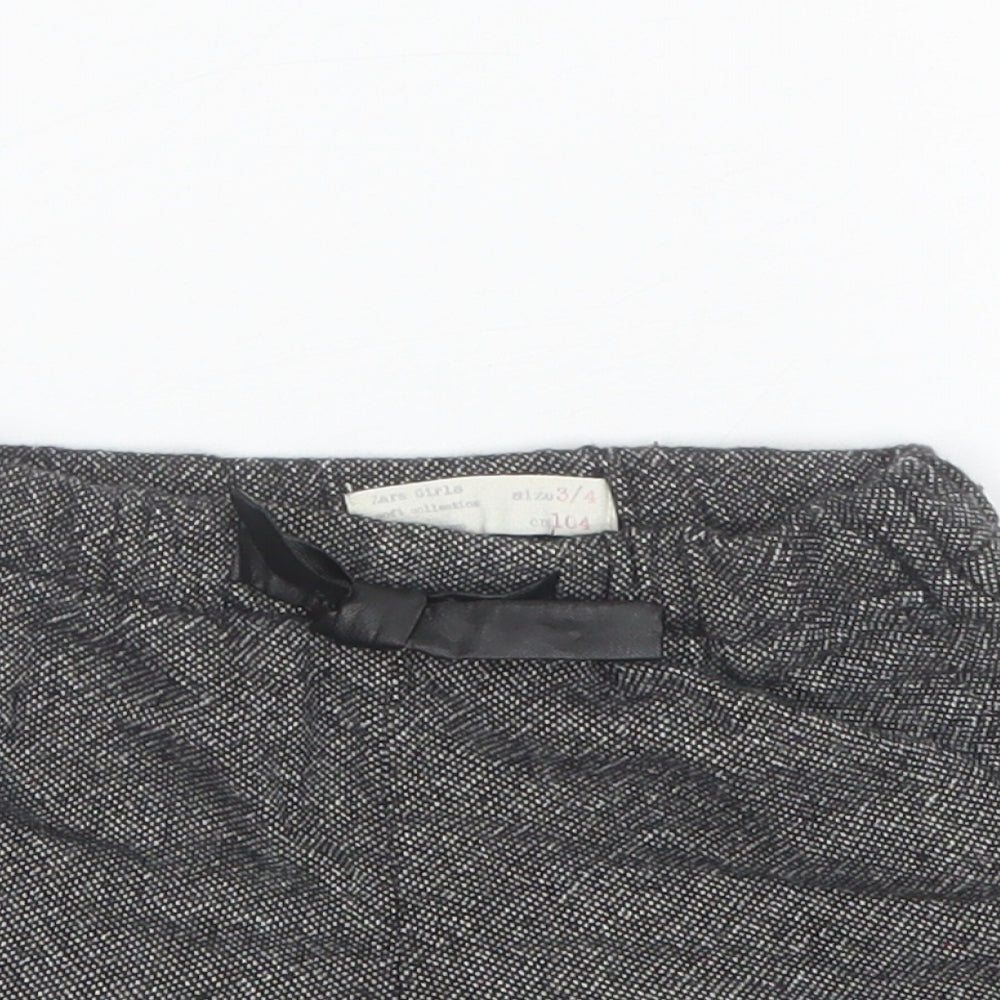 Zara Girls Grey  Viscose Culotte Shorts Size 3-4 Years  Regular