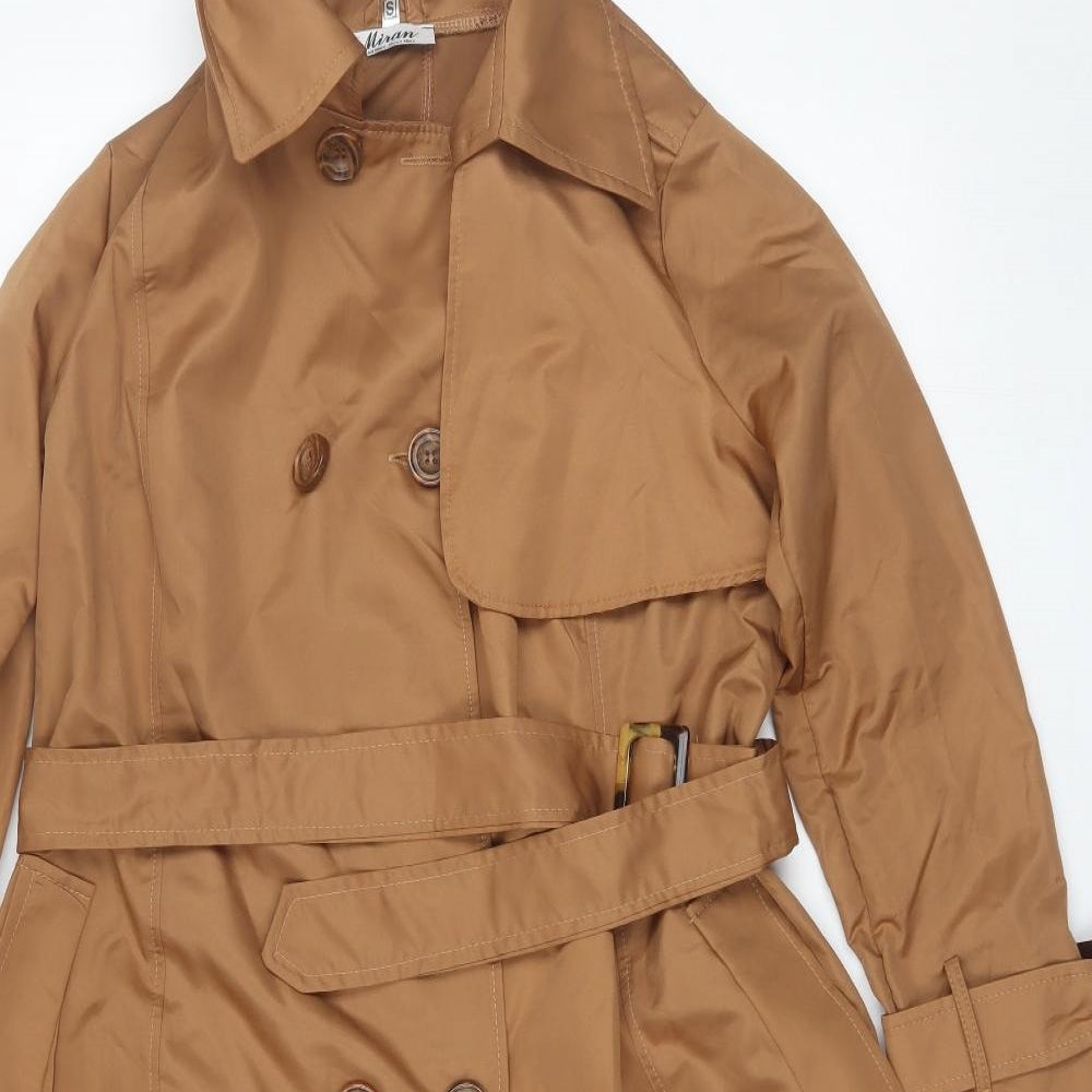 Miran Womens Brown   Trench Coat Jacket Size S