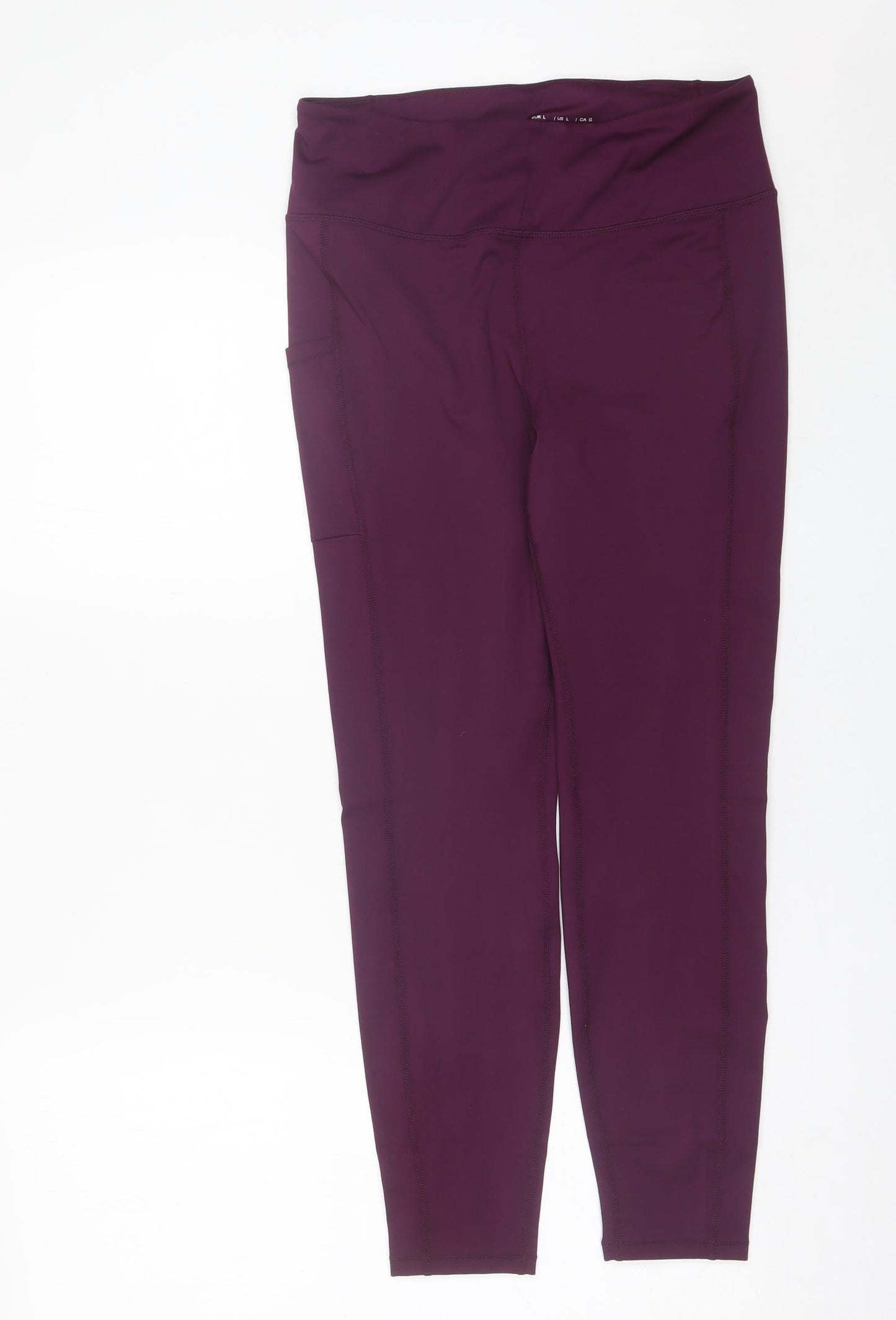 H&M Womens Purple  Polyester Compression Leggings Size L L25 in Regular