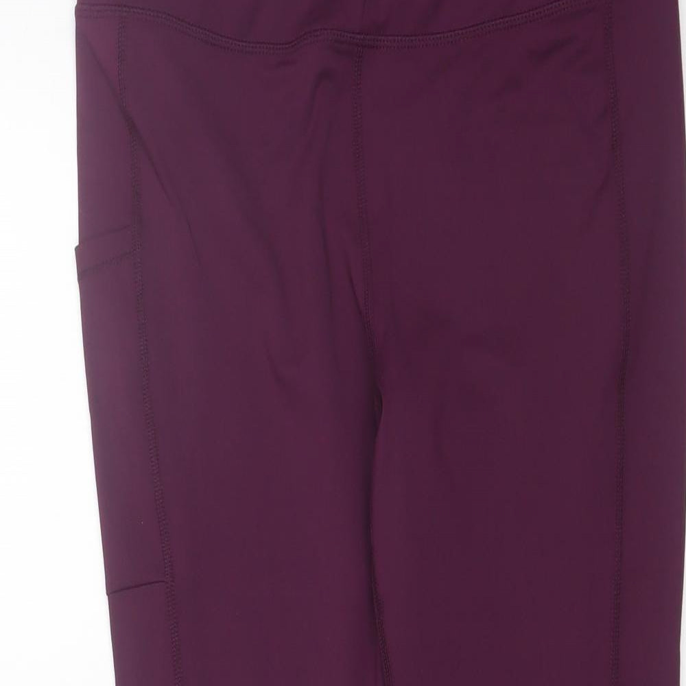 H&M Womens Purple  Polyester Compression Leggings Size L L25 in Regular