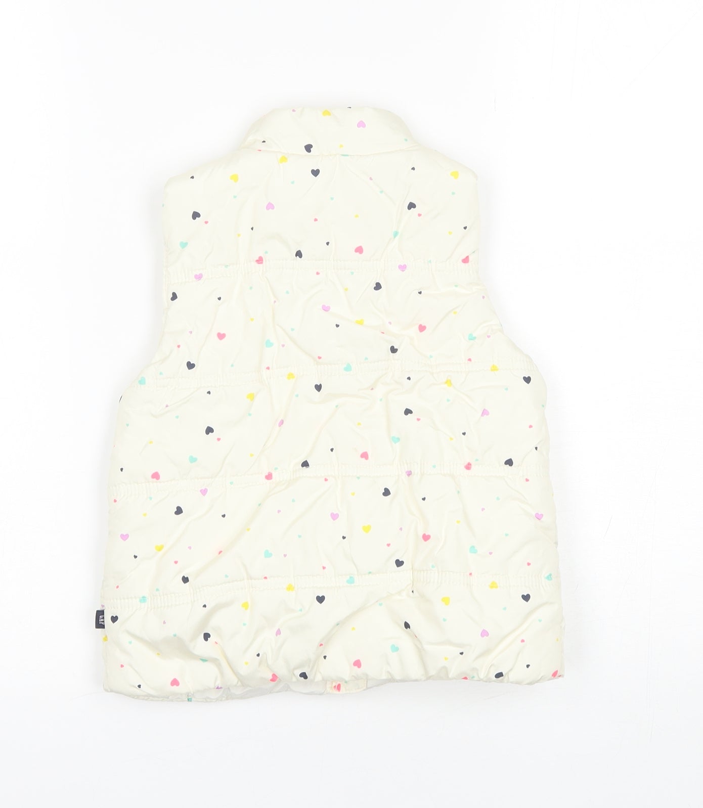 Gap Girls White Polka Dot  Gilet Jacket Size 4 Years